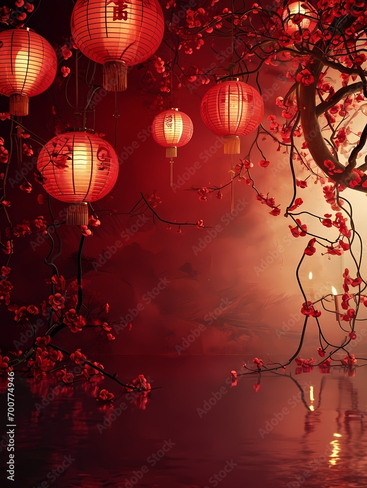 chinese new year red background, happy new year chinese