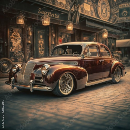 vintage car on the street © AMIN