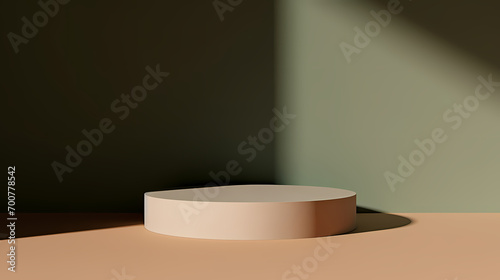 3D rendering minimalist background product booth, podium, stage, product commercial photography background, cosmetics booth