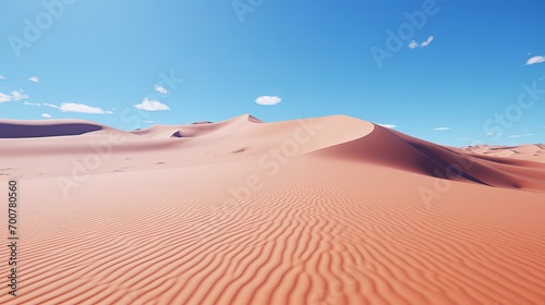 Sandy Desert Landscape - Vast Arid Dunes and Barren Wilderness Stretching as Far as the Eye Can See