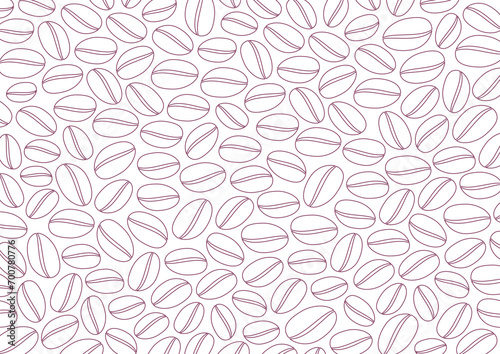 coffee beans background. contour coffee beans background