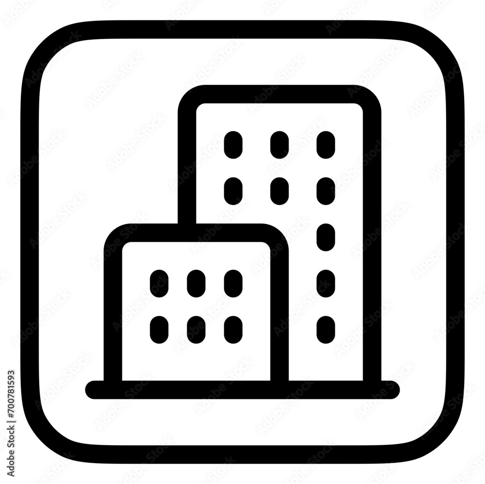 Editable office building, hotel, apartment, real estate, vector icon. Part of a big icon set family. Perfect for web and app interfaces, presentations, infographics, etc Editable office building, hotel, apartment, real estate, vector icon. Part of a big icon set family. Perfect for web and app interfaces, presentations, infographics, etc