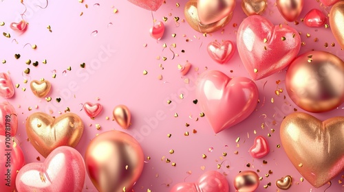 valentine's day poster template with large copy space for text
