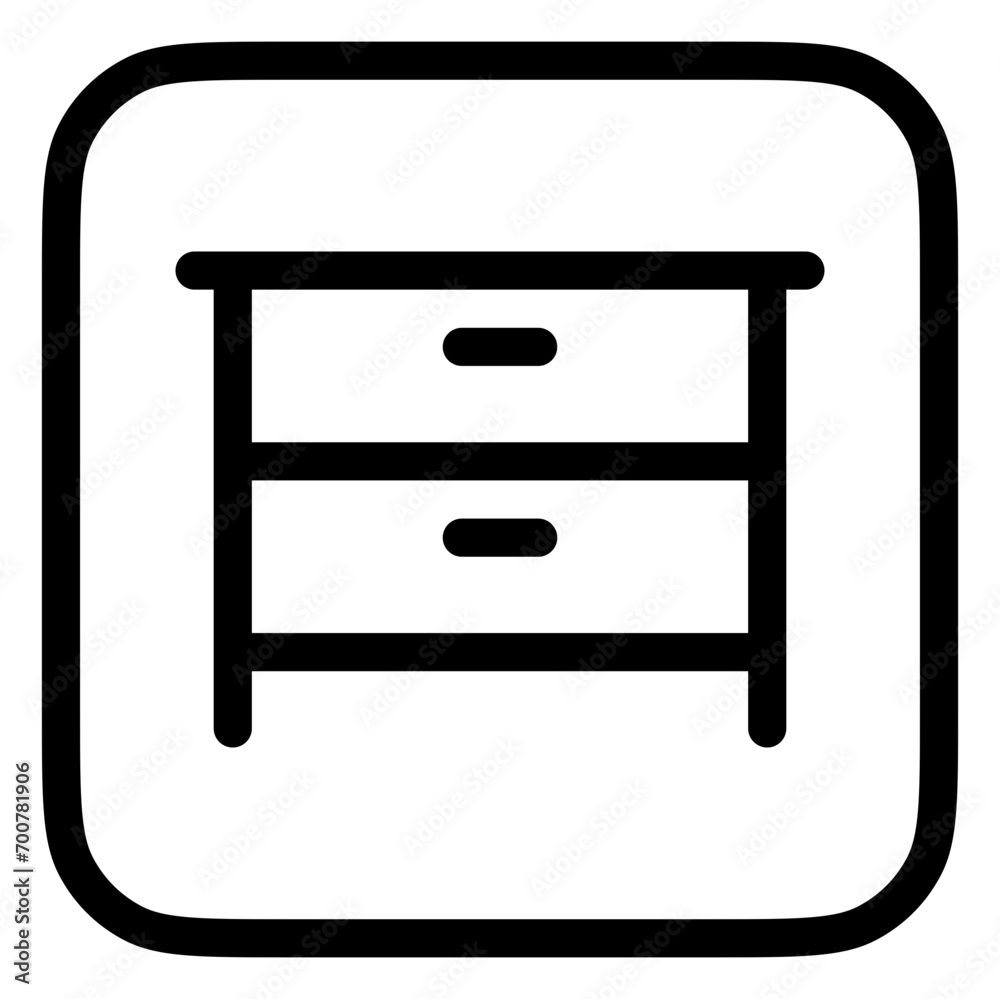 Editable nightstand, drawer, cabinet vector icon. Part of a big icon set family. Perfect for web and app interfaces, presentations, infographics, etc Editable nightstand, drawer, cabinet vector icon. Part of a big icon set family. Perfect for web and app interfaces, presentations, infographics, etc