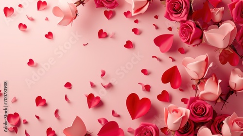 valentine s day poster template with large copy space for text