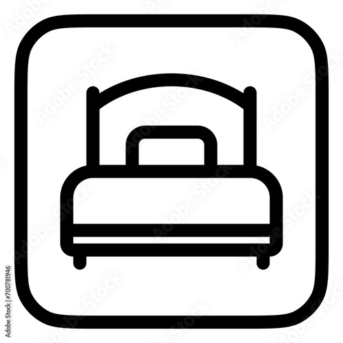 Editable single bed vector icon. Part of a big icon set family. Perfect for web and app interfaces, presentations, infographics, etc
