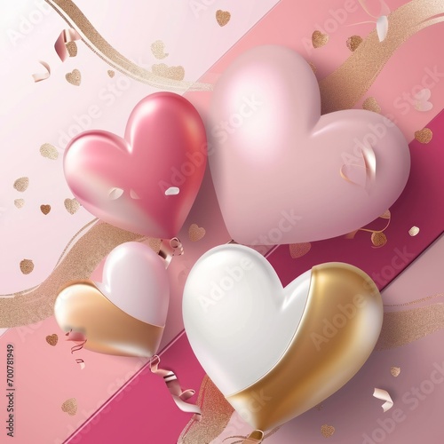 valentine's day poster template with large copy space for text