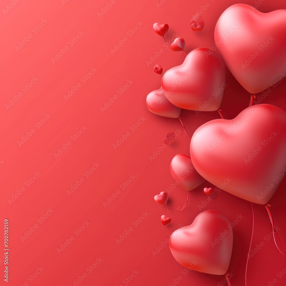 valentine's day poster template with large copy space for text