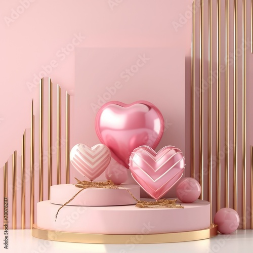 valentine's day poster template with large copy space for text