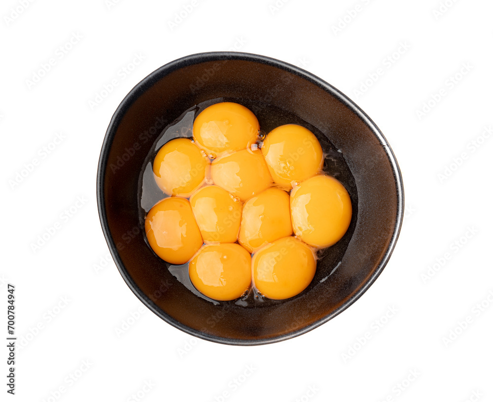 Egg Yolks in Bowl, Fresh Chicken Egg Yolk Separated from Whites for Cooking Recipe, Organic Yolks Top View Egg Yolks in Bowl, Fresh Chicken Egg Yolk Separated from Whites for Cooking Recipe, Organic Yolks Top View