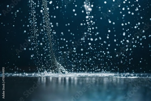 Blur Defocus Image of Water hit wall ground, explode into drop droplet. Amount Water attack impact and fluttering in air explosion. Stop motion freeze shot. Splash Water for texture elements 