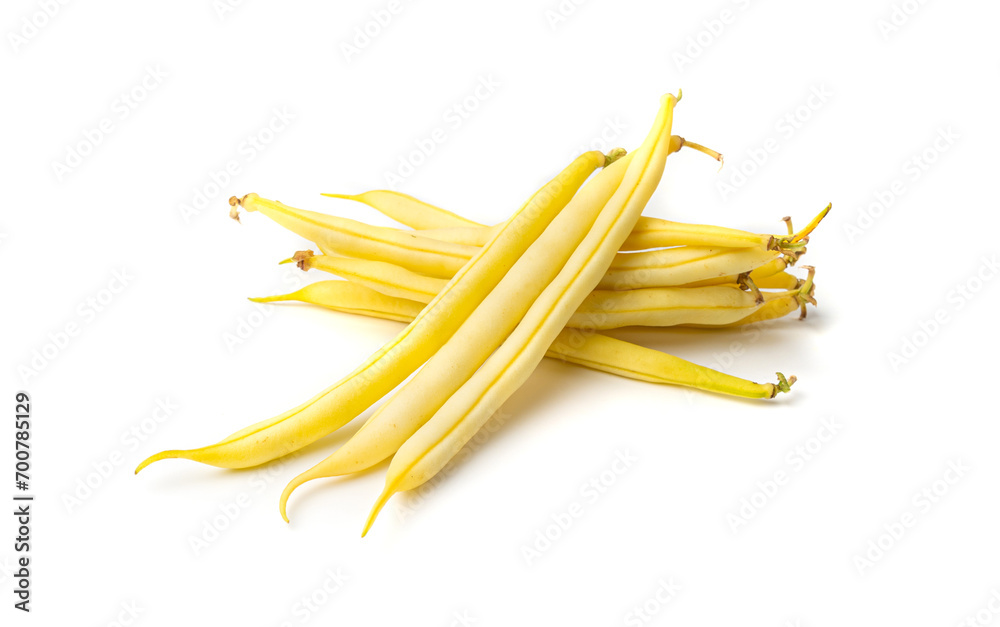 Yellow French Beans, Raw String Beans Pile, Fresh Wax Bean Pods Yellow French Beans, Raw String Beans Pile, Fresh Wax Bean Pods