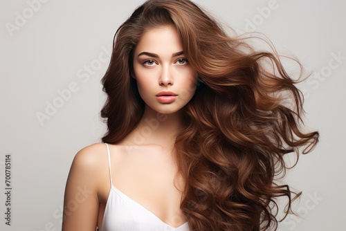 Beauty girl with long and shiny wavy Hair