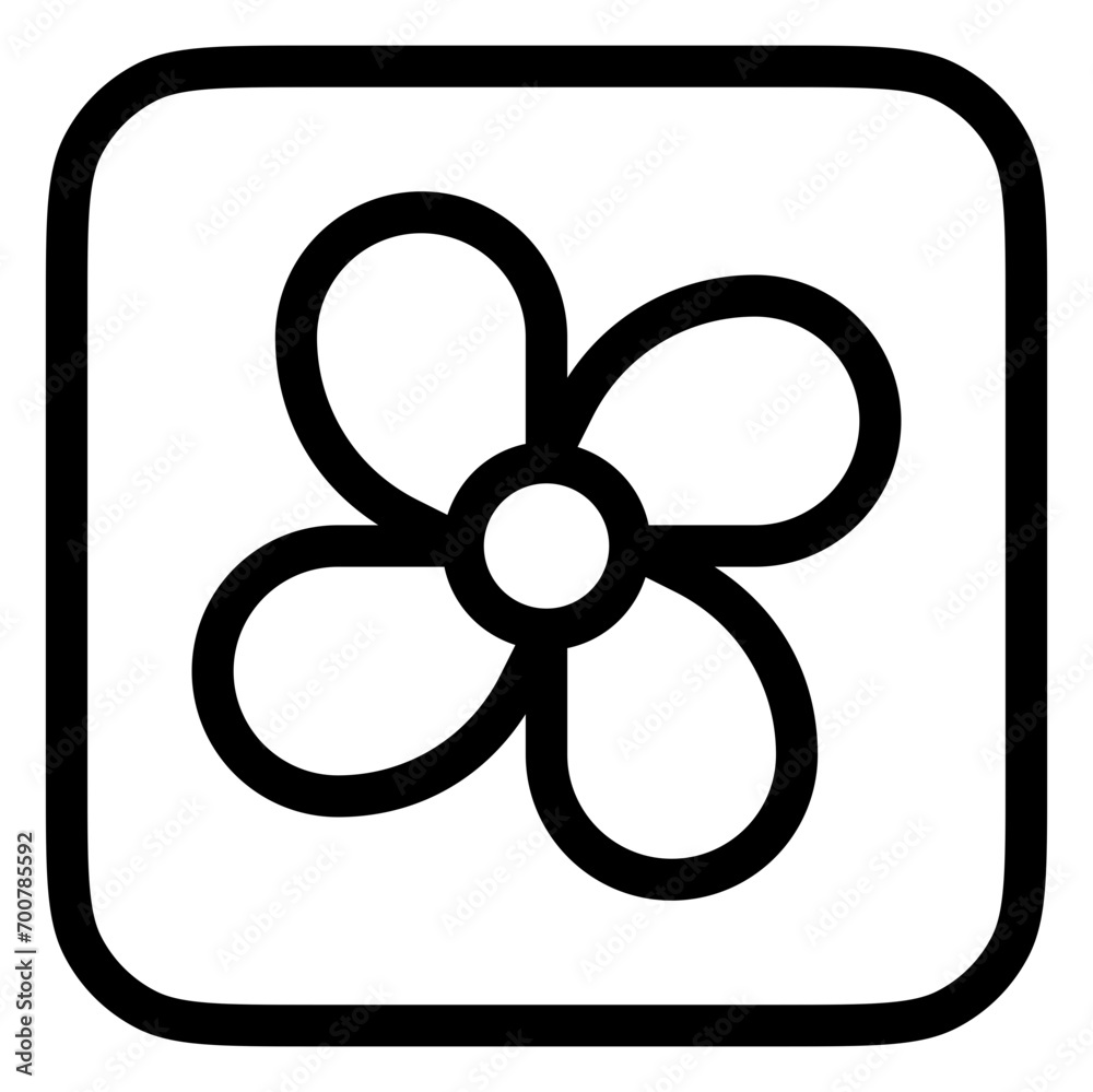 Editable fan, ventilation vector icon. Property, real estate, construction, mortgage, interiors. Part of a big icon set family. Perfect for web and app interfaces, presentations, infographics, etc