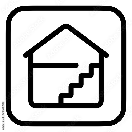 Editable house floor, layout vector icon. Property, real estate, construction, mortgage, interiors. Part of a big icon set family. Perfect for web and app interfaces, presentations, infographics, etc
