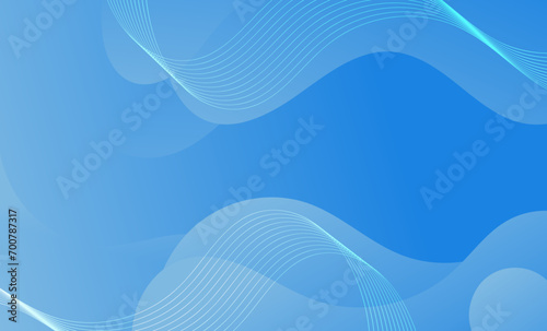 Simple minimal blue wave abstract background. Abstract background with dynamic effect. Motion vector Illustration