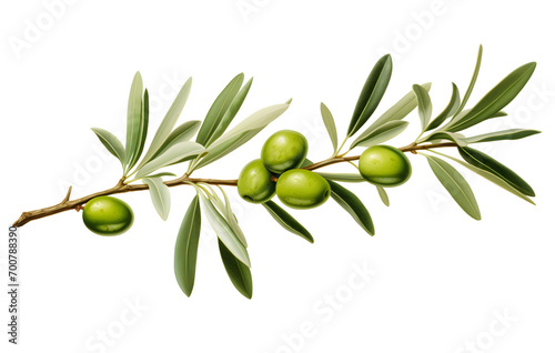 Olive branch with green olives PNG