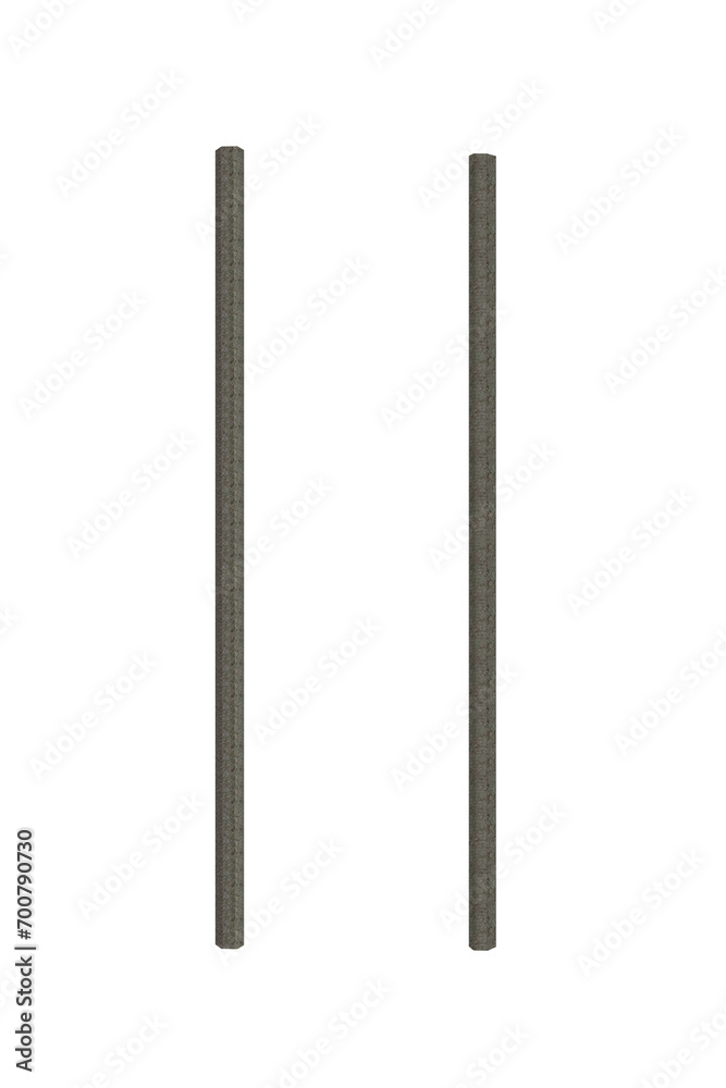 Vertical reinforcement concrete beam column on isolated transparent background Vertical reinforcement concrete beam column on isolated transparent background