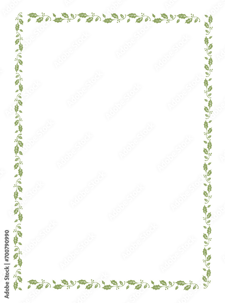 Green Vector floral leaves frame for your text and picture, frame with floral leaves ornament vector illustration Green Vector floral leaves frame for your text and picture, frame with floral leaves ornament vector illustration