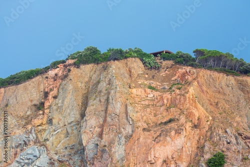 Closeup of a cliff, Arbatax, Sardinia, Italy