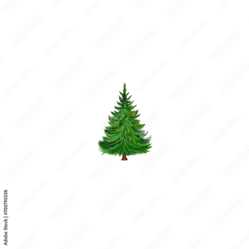 Obraz premium christmas tree isolated on white