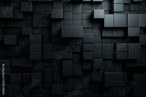 a tech-inspired background with a black block wall. Generative AI
