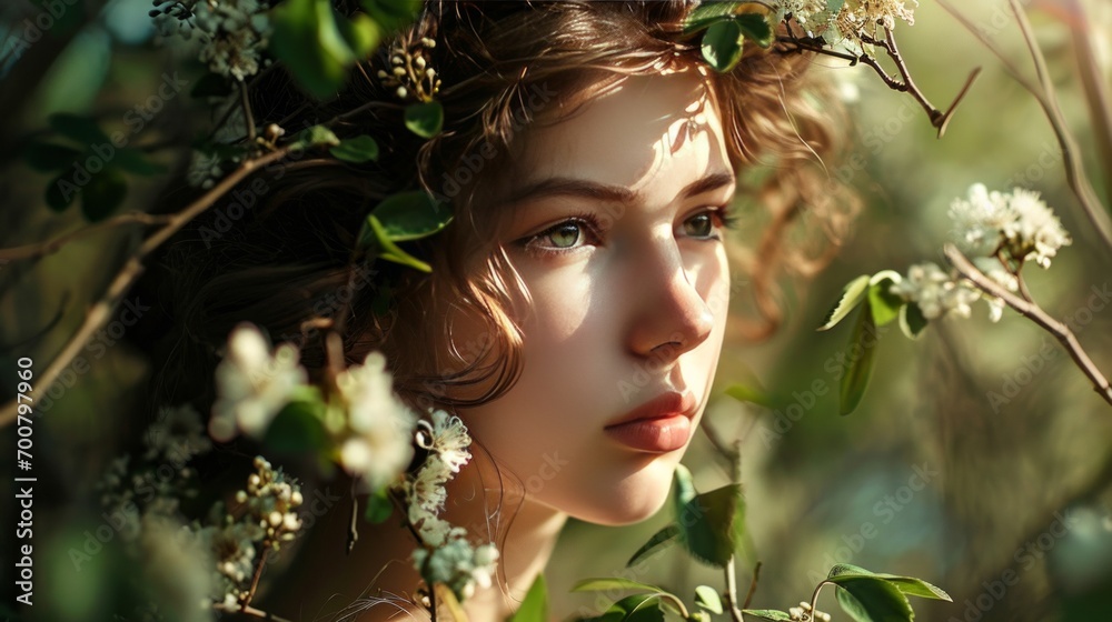 Beautiful young girl. Lovely and youthful young woman Beautiful young girl. Lovely and youthful young woman