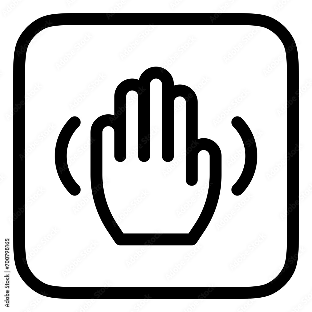 Editable hand gesture wave vector icon. Part of a big icon set family. Perfect for web and app interfaces, presentations, infographics, etc Editable hand gesture wave vector icon. Part of a big icon set family. Perfect for web and app interfaces, presentations, infographics, etc