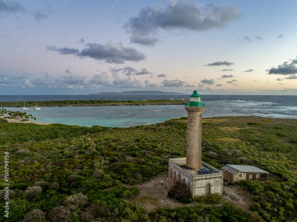 Petite-Terre Islands are two small uninhabited islands located about 10 km to the south-east of the island of Guadeloupe in the Lesser Antilles with amazing lighthouse, giant turtles and iguanas