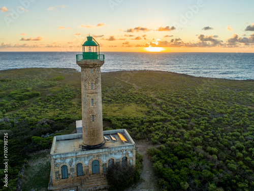 Petite Terre Islands are two small uninhabited islands located about 10 km to the south-east of the island of Guadeloupe in the Lesser Antilles with amazing lighthouse, giant turtles and iguanas photo