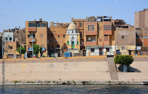 Die Stadt Edfu am Nil, Ägypten