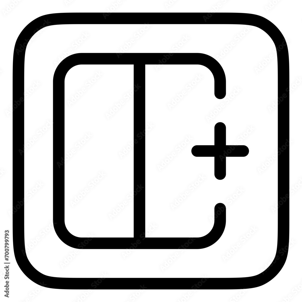 Editable add column to the right vector icon. Part of a big icon set family. Perfect for web and app interfaces, presentations, infographics, etc Editable add column to the right vector icon. Part of a big icon set family. Perfect for web and app interfaces, presentations, infographics, etc