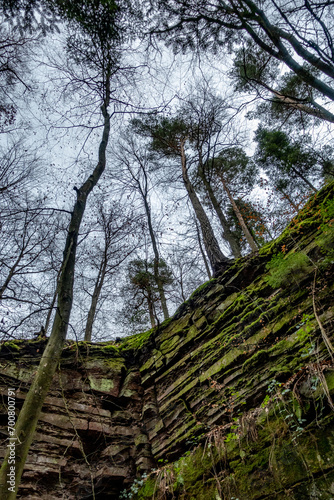 Felswand aus Sandstein