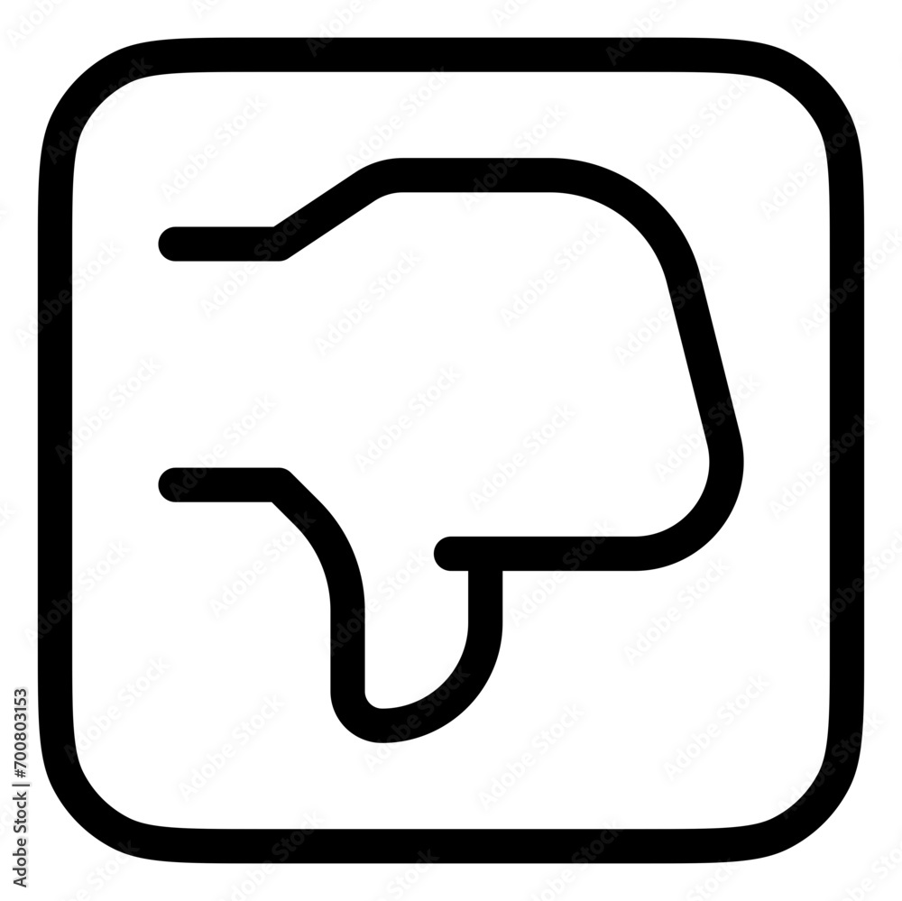 Editable vector dislike thumb reaction icon. Part of a big icon set family. Perfect for web and app interfaces, presentations, infographics, etc
