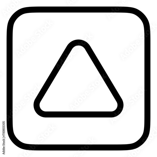 Editable vector up triangle arrow icon. Black, transparent white background. Part of a big icon set family. Perfect for web and app interfaces, presentations, infographics, etc