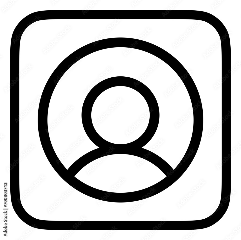 Vector user account profile icon. Black, white background. Perfect for app and web interfaces, infographics, presentations, marketing, etc. Vector user account profile icon. Black, white background. Perfect for app and web interfaces, infographics, presentations, marketing, etc.