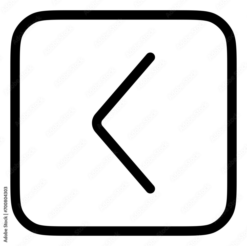 Vector single arrow chevron left icon. Black, white background. Perfect for app and web interfaces, infographics, presentations, marketing, etc. Vector single arrow chevron left icon. Black, white background. Perfect for app and web interfaces, infographics, presentations, marketing, etc.
