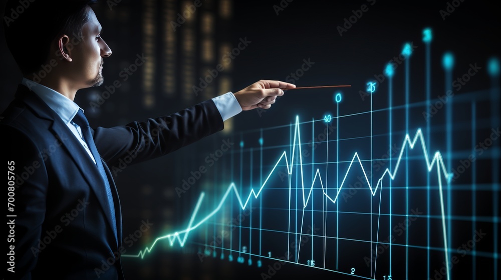 Unleashing Potential: Empowering Business Growth with Visionary Strategies - Hand-drawn Line Graph on Virtual Screen Unleashing Potential: Empowering Business Growth with Visionary Strategies - Hand-drawn Line Graph on Virtual Screen