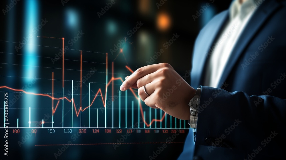 Unleashing Potential: Empowering Business Growth with Visionary Strategies - Hand-drawn Line Graph on Virtual Screen Unleashing Potential: Empowering Business Growth with Visionary Strategies - Hand-drawn Line Graph on Virtual Screen