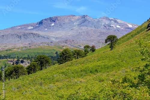 Vista panorámica del volcán Copahue - Neuquén photo