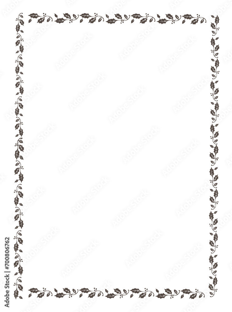Vector floral leaves frame for your text and picture, frame with floral leaves ornament vector illustration Vector floral leaves frame for your text and picture, frame with floral leaves ornament vector illustration