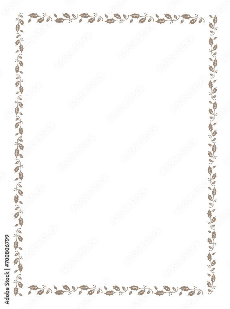 Vector floral leaves frame for your text and picture, frame with floral leaves ornament vector illustration Vector floral leaves frame for your text and picture, frame with floral leaves ornament vector illustration
