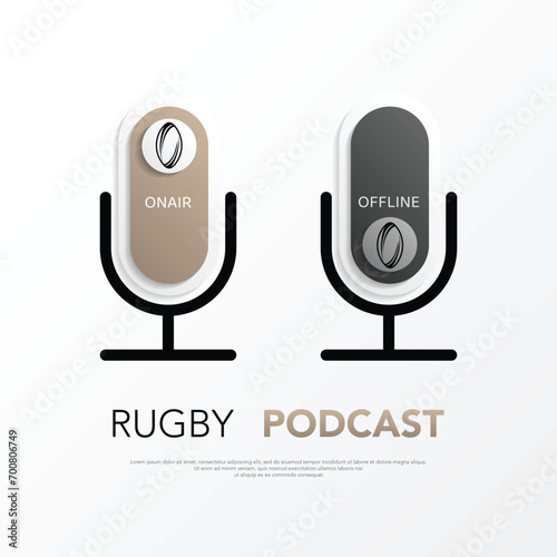 Microphone podcast rugby