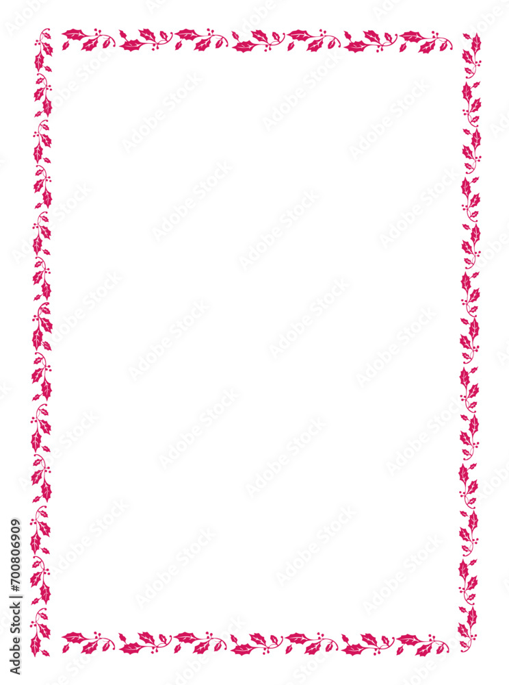 Vector floral leaves frame for your text and picture, frame with floral leaves ornament vector illustration