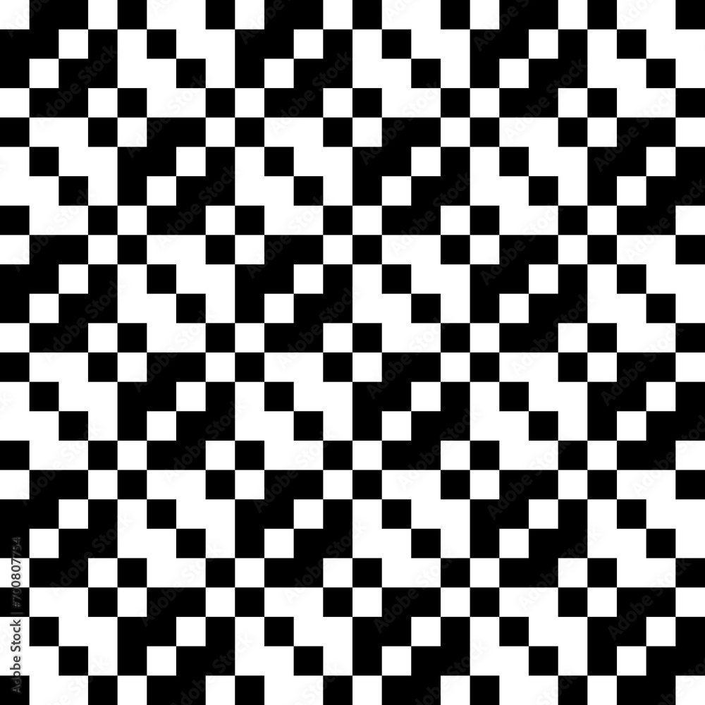 Squares, figures seamless pattern. Tribal motif. Checks, shapes ornate. Folk wallpaper. Geometric background. Ethnic ornament. Textile print, web design, geometry abstract. Geometrical image. Vector.