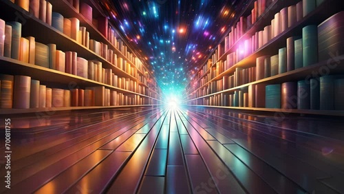 神秘的な図書館,Generative AI  photo