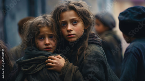 The image of orphans emphasizing the problem of the lack of family support © JVLMediaUHD