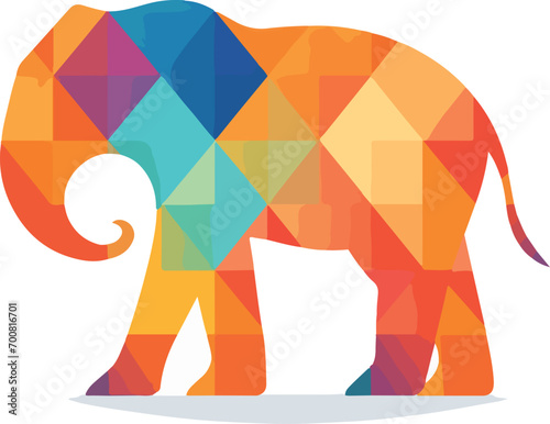 elephant design over white background, vector illustration. colorful design.