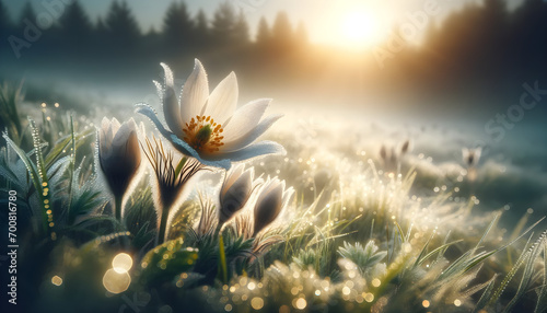 Single Flower bluming inSpring photo