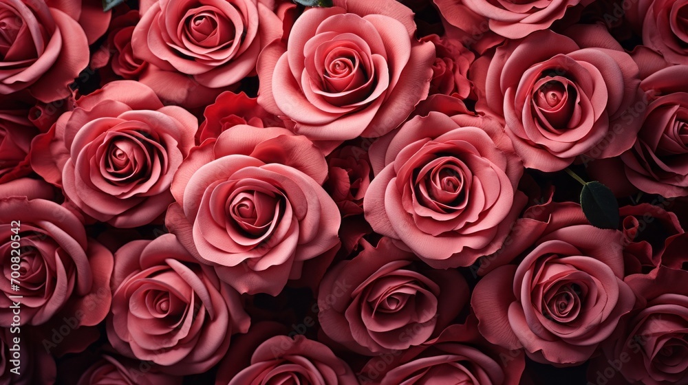 Naklejka premium Blooming Splendor: A Breathtaking Daytime Tapestry of Majestic Roses